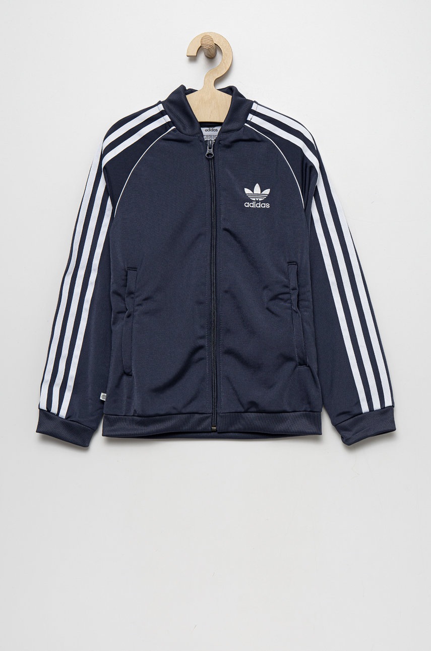 

Детски суичър adidas Originals в тъмносиньо с апликация, Тъмносин