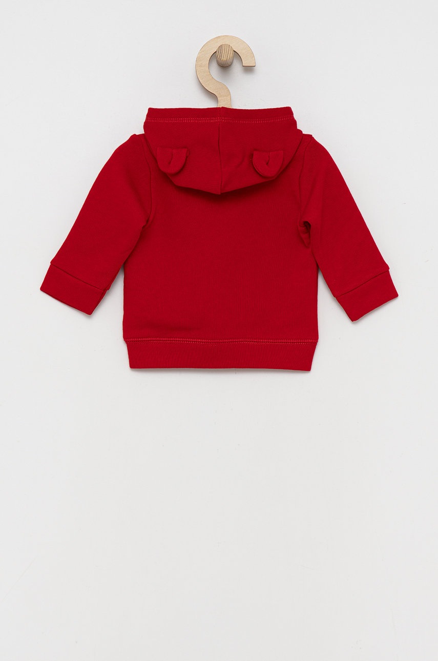 

Детская хлопковая кофта United Colors of Benetton цвет красный однотонная