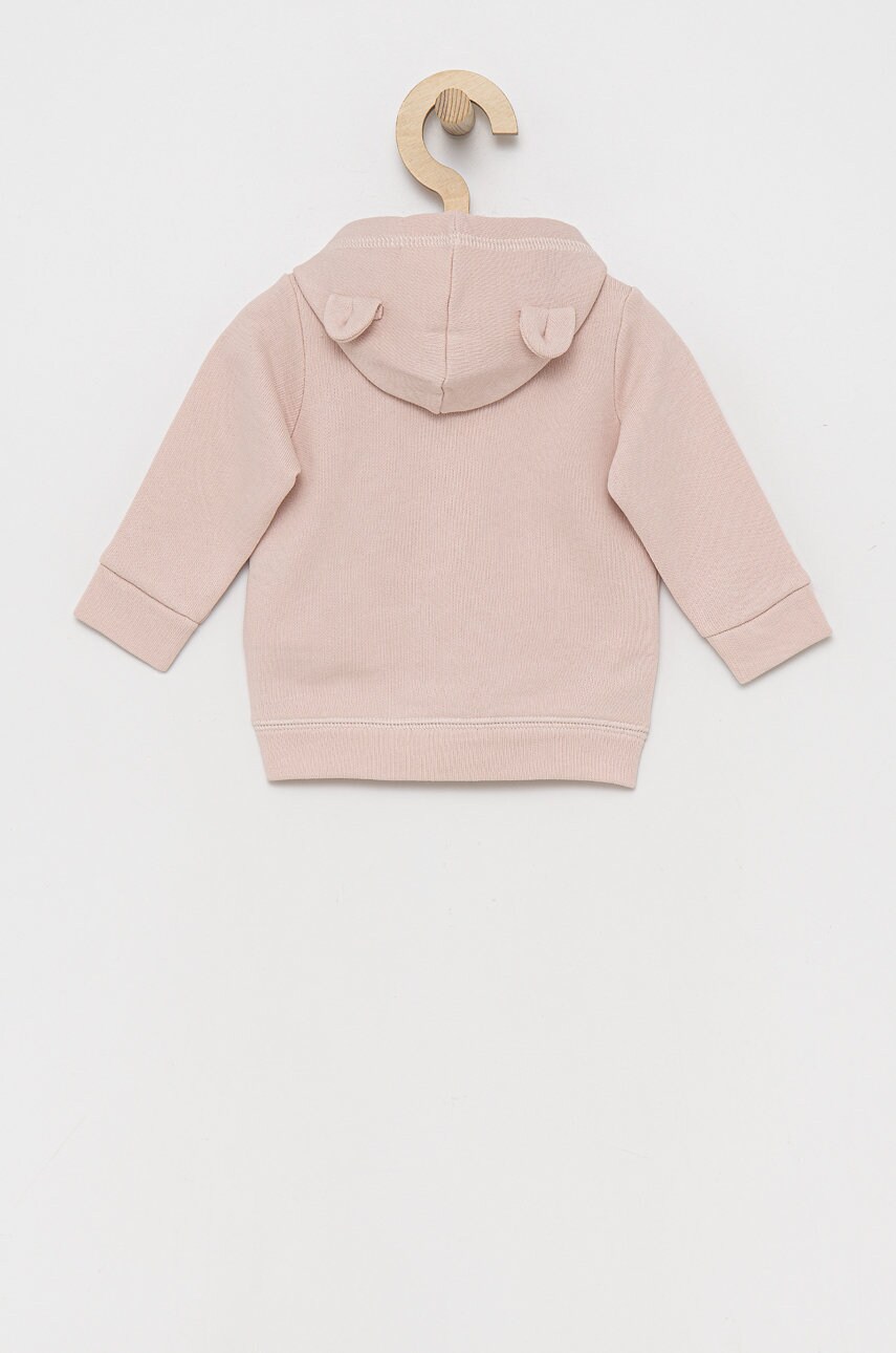 

Детская хлопковая кофта United Colors of Benetton цвет розовый однотонная