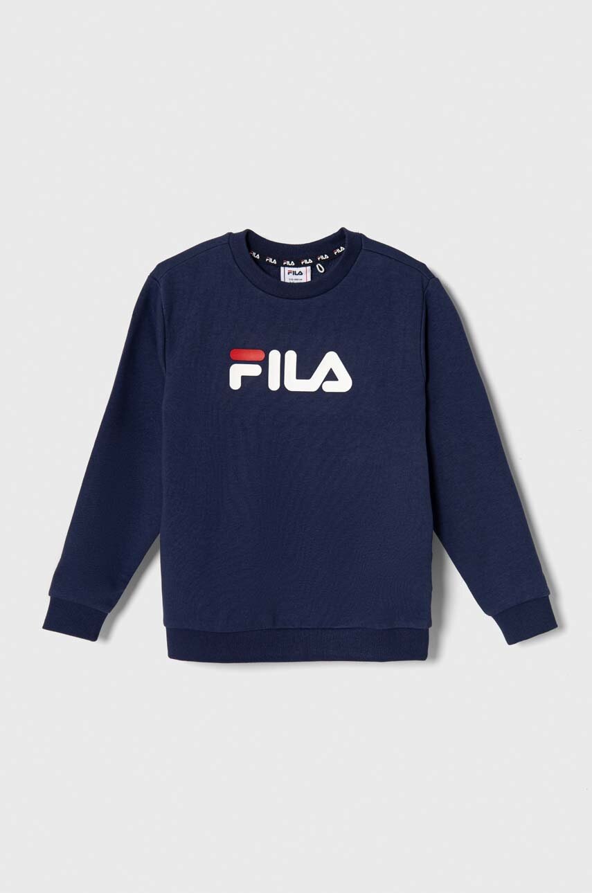 

Дитяча кофта Fila колір синій з принтом