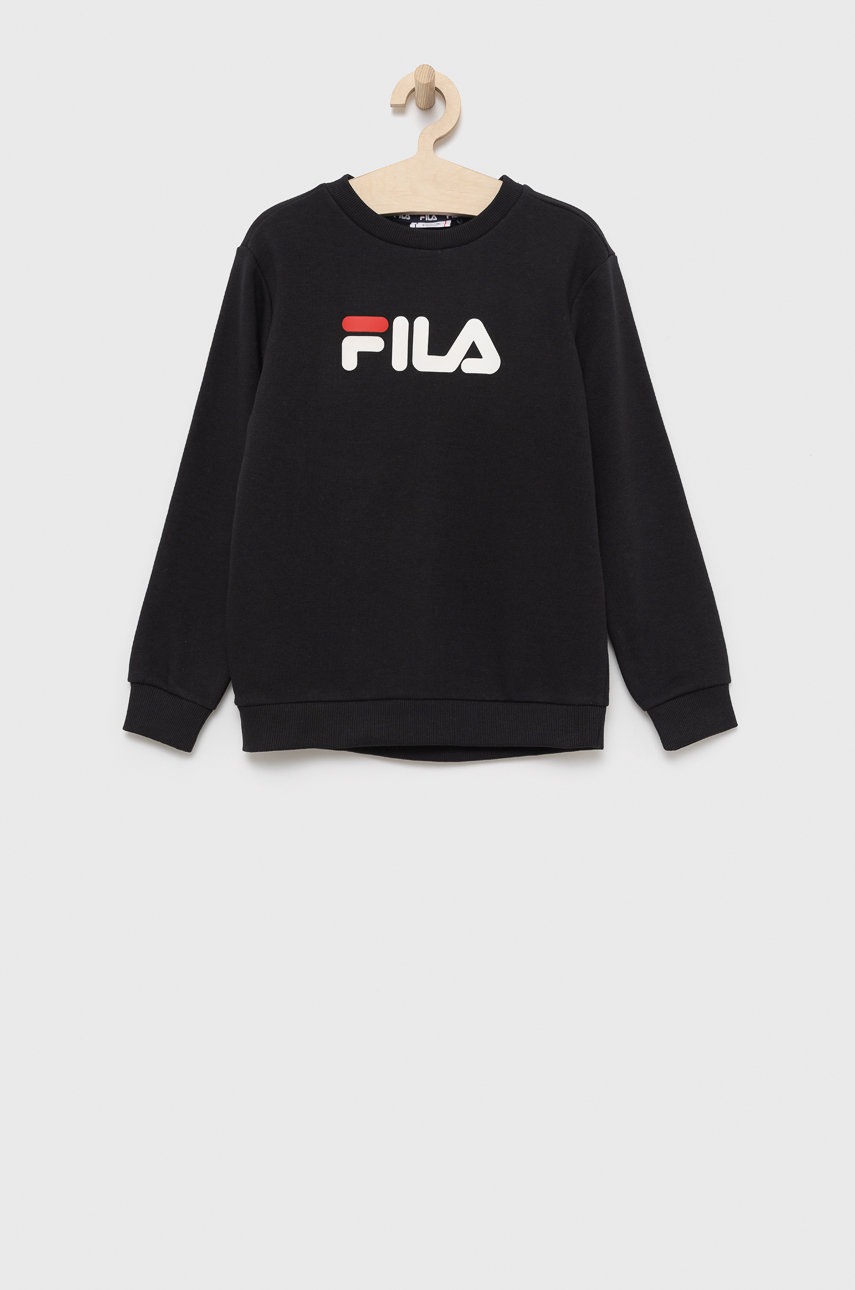 

Детски суичър Fila в черно с принт, Черен