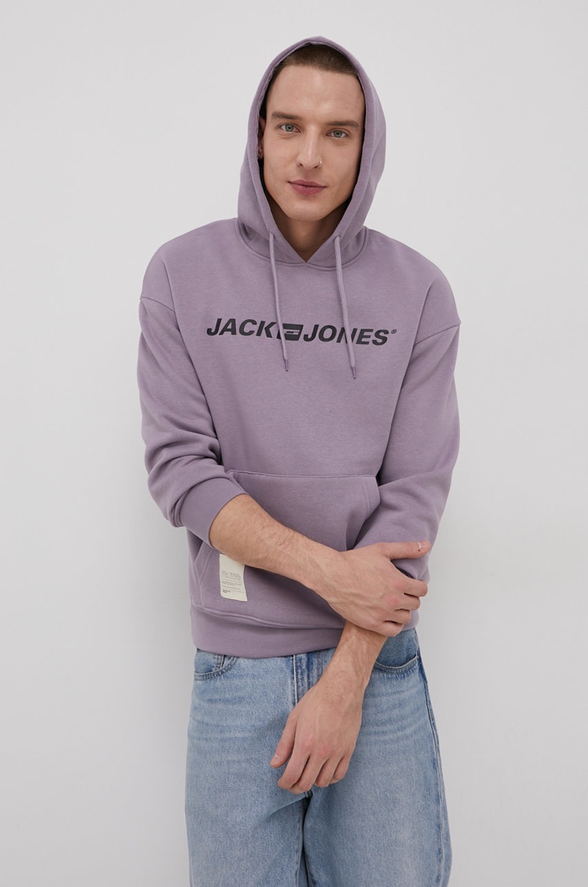 

Кофта Jack & Jones мужская цвет фиолетовый с принтом