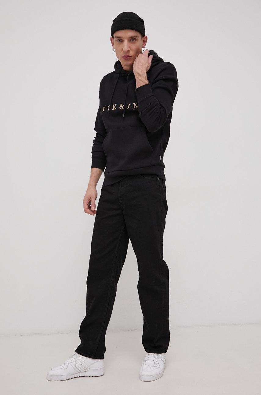

Кофта Jack & Jones чоловіча колір чорний з аплікацією