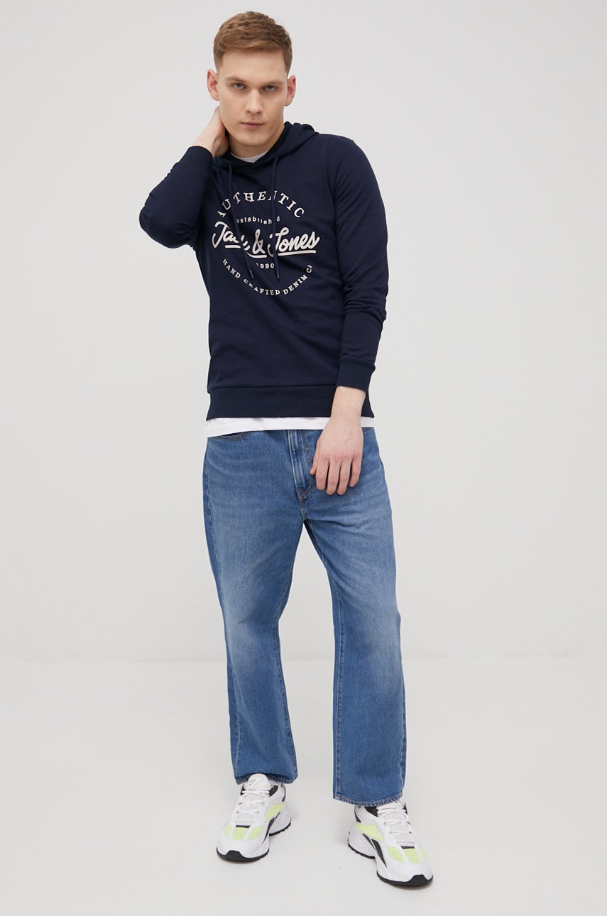 

Кофта Jack & Jones чоловіча колір синій з принтом
