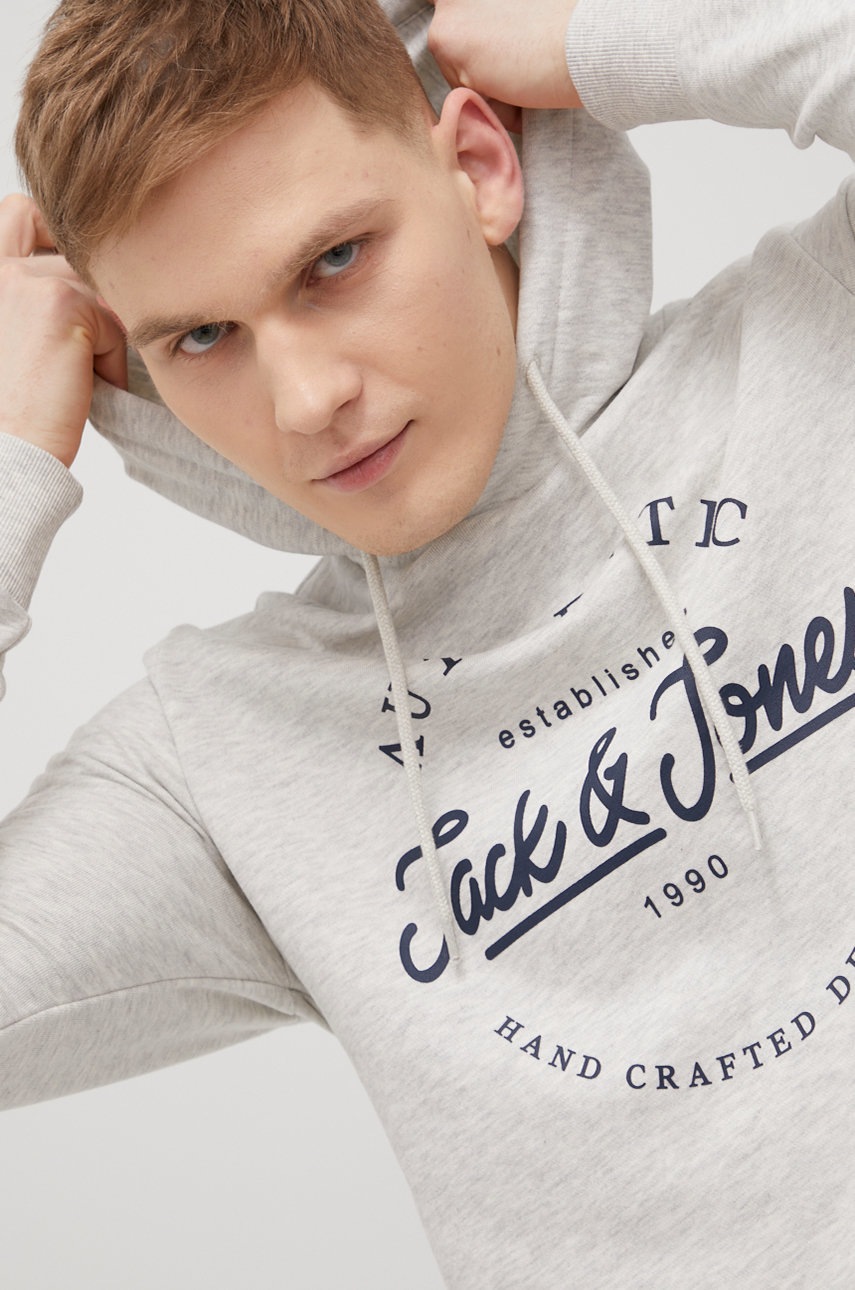 

Суичър Jack & Jones мъжка в сиво меланж на, Сив