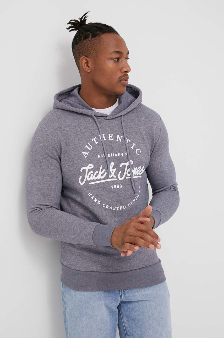 

Суичър Jack & Jones мъжка в сиво меланж на, Сив