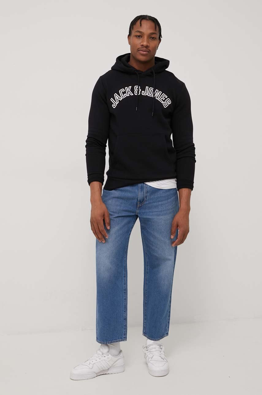 

Кофта Jack & Jones мужская цвет чёрный с принтом