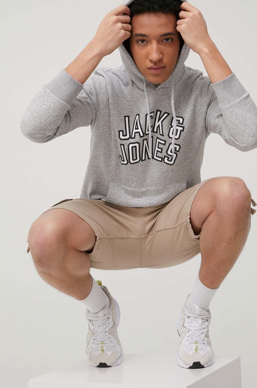 

Суичър Jack & Jones мъжка в сиво меланж на, Сив