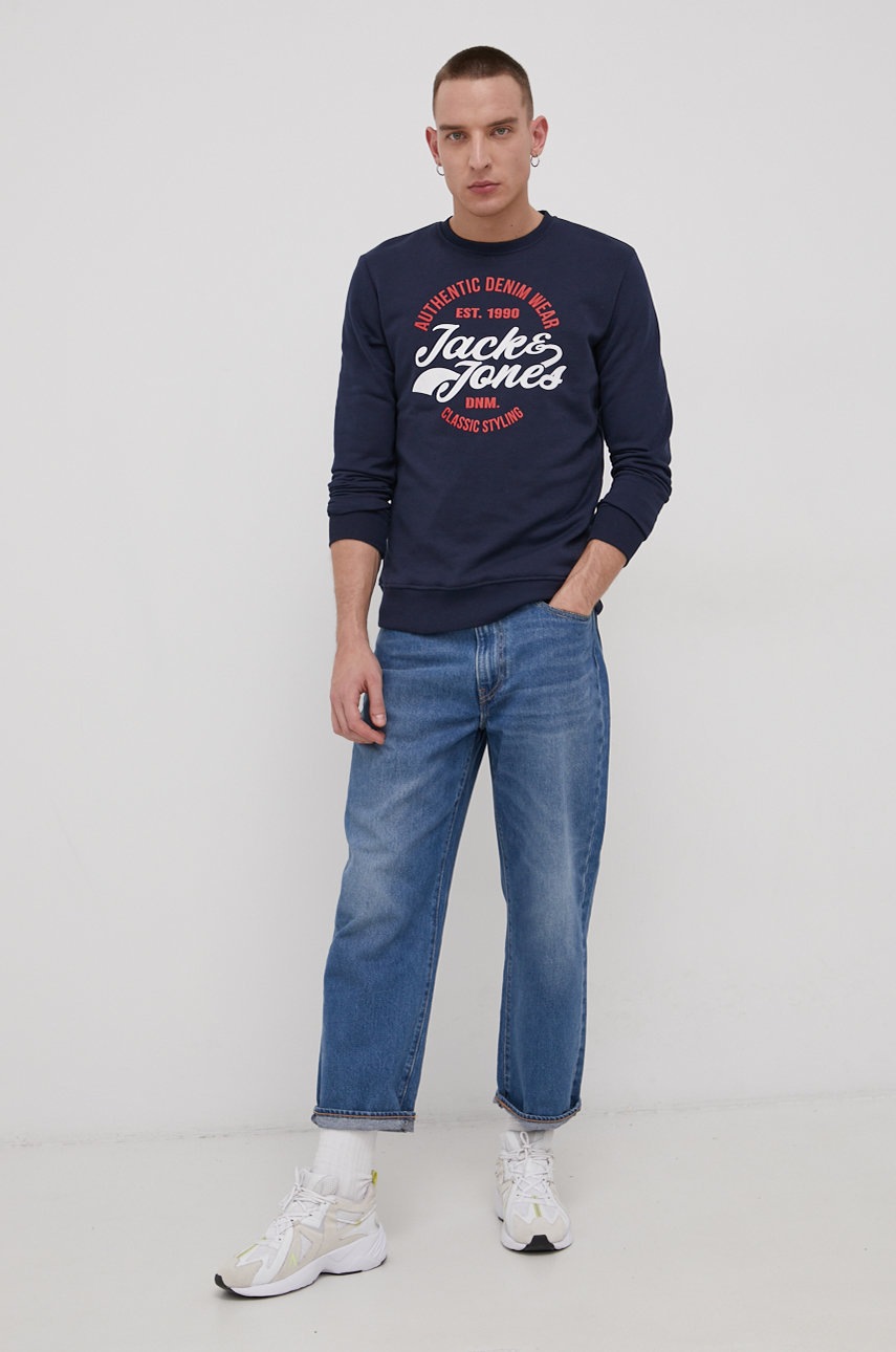 

Кофта Jack & Jones чоловіча колір синій з принтом