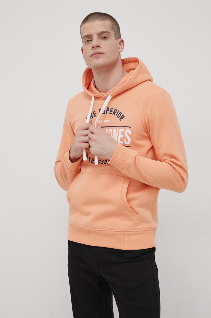 

Кофта Jack & Jones мужская цвет оранжевый с принтом