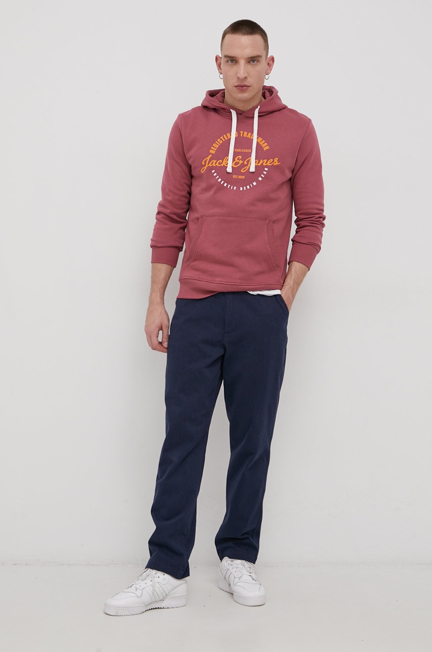 

Кофта Jack & Jones мужская цвет розовый с принтом