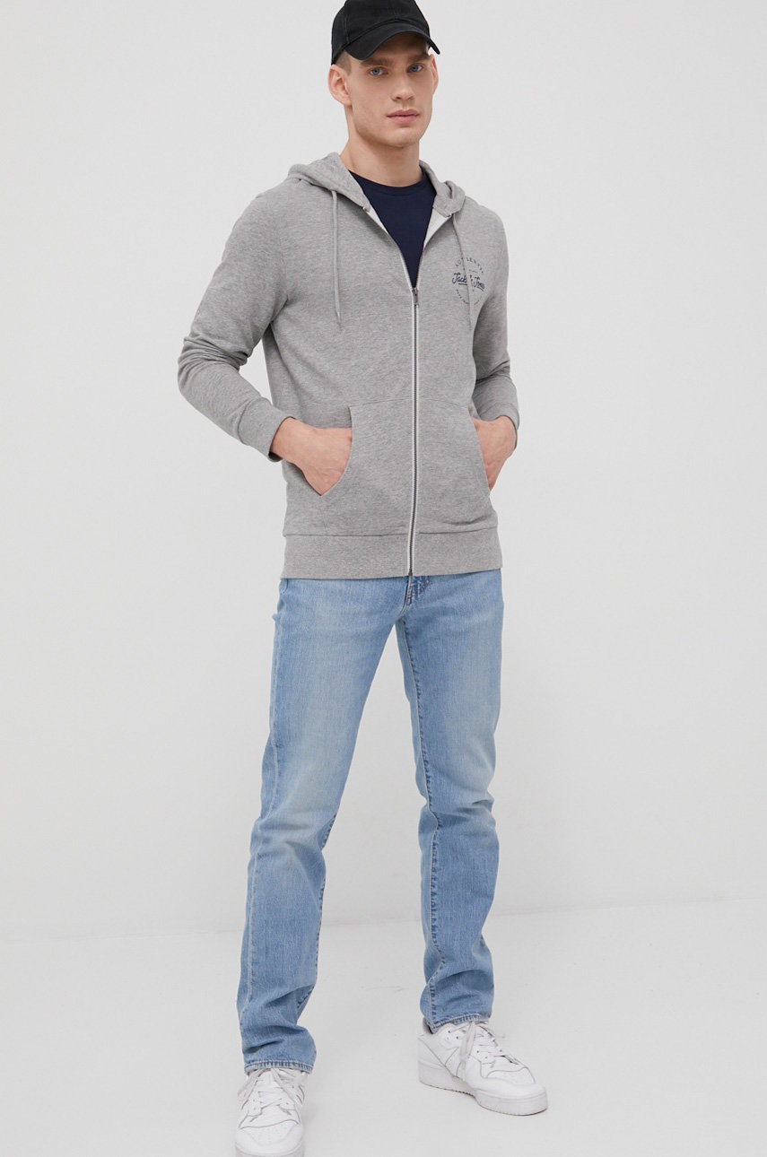 

Кофта Jack & Jones чоловіча колір сірий меланж