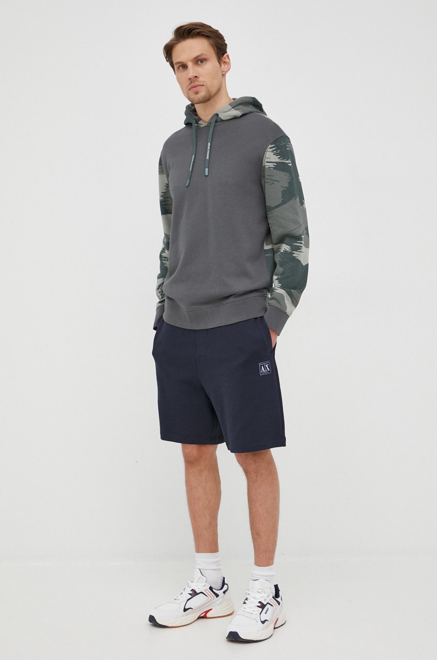 

Кофта Armani Exchange мужская цвет зелёный узор