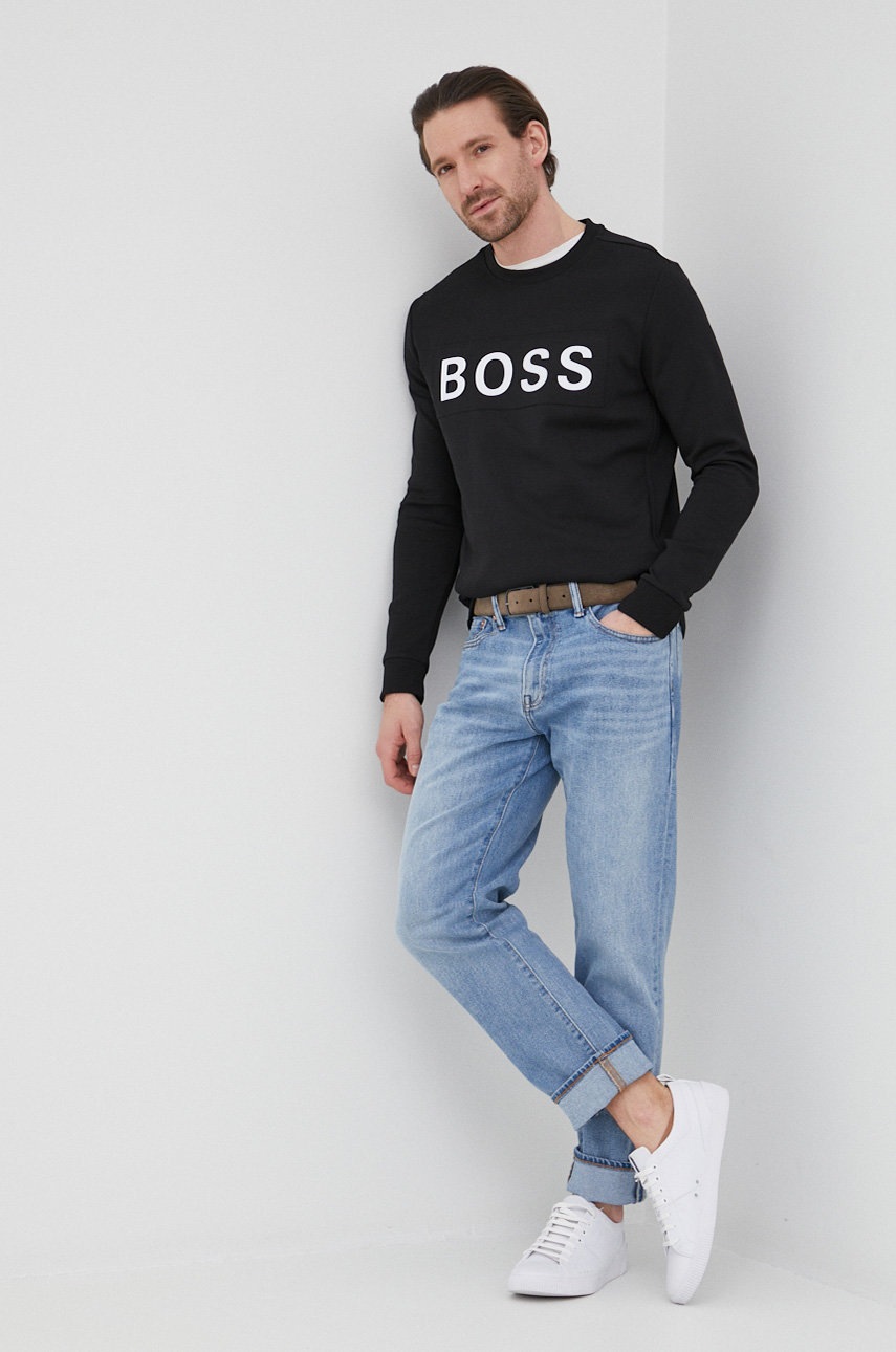 

Кофта Boss Boss Athleisure мужская цвет чёрный с принтом