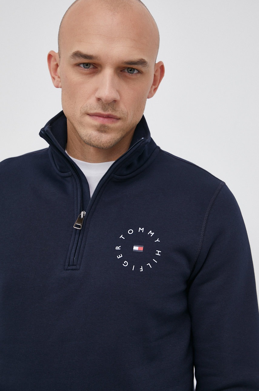 

Суичър Tommy Hilfiger мъжки в тъмносиньо с принт, Тъмносин