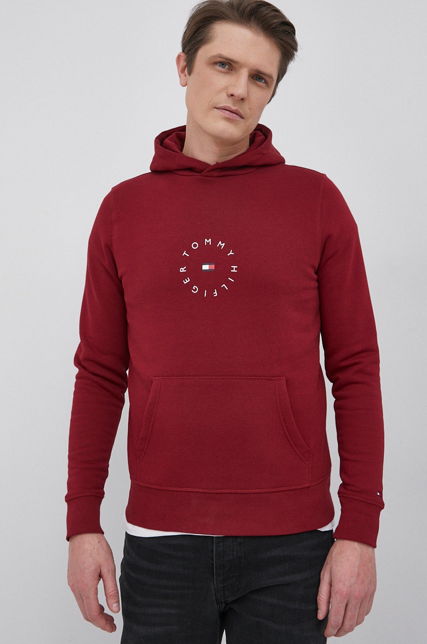 

Кофта Tommy Hilfiger мужская цвет бордовый с принтом
