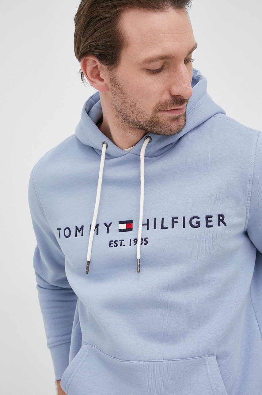 

Суичър Tommy Hilfiger мъжки с апликация, Син