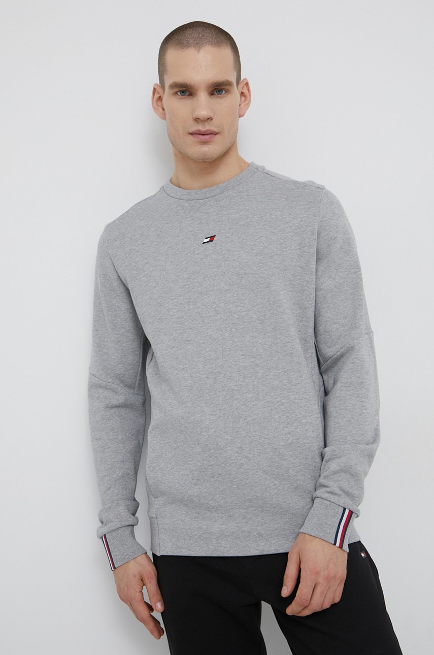 

Бавовняна кофта Tommy Hilfiger чоловіча колір сірий гладка