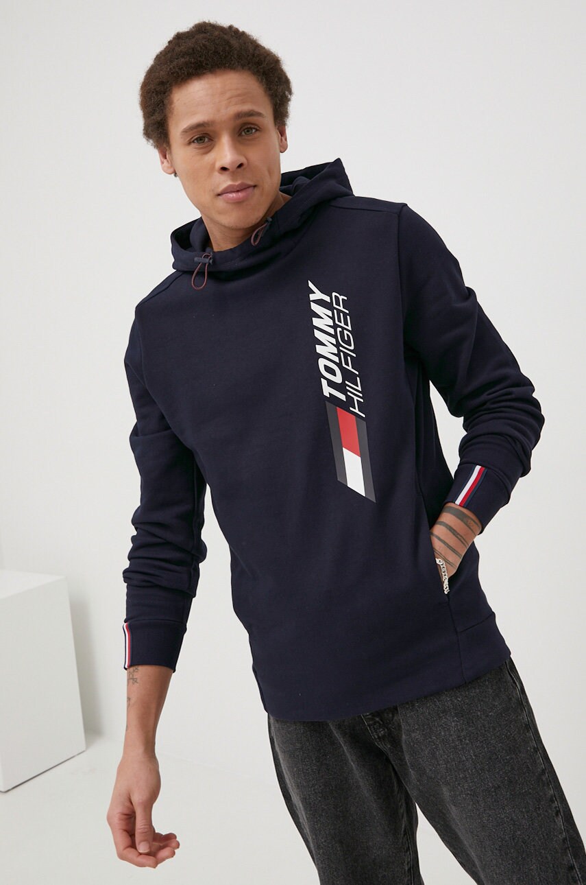 

Хлопковая кофта Tommy Hilfiger мужская цвет синий с принтом