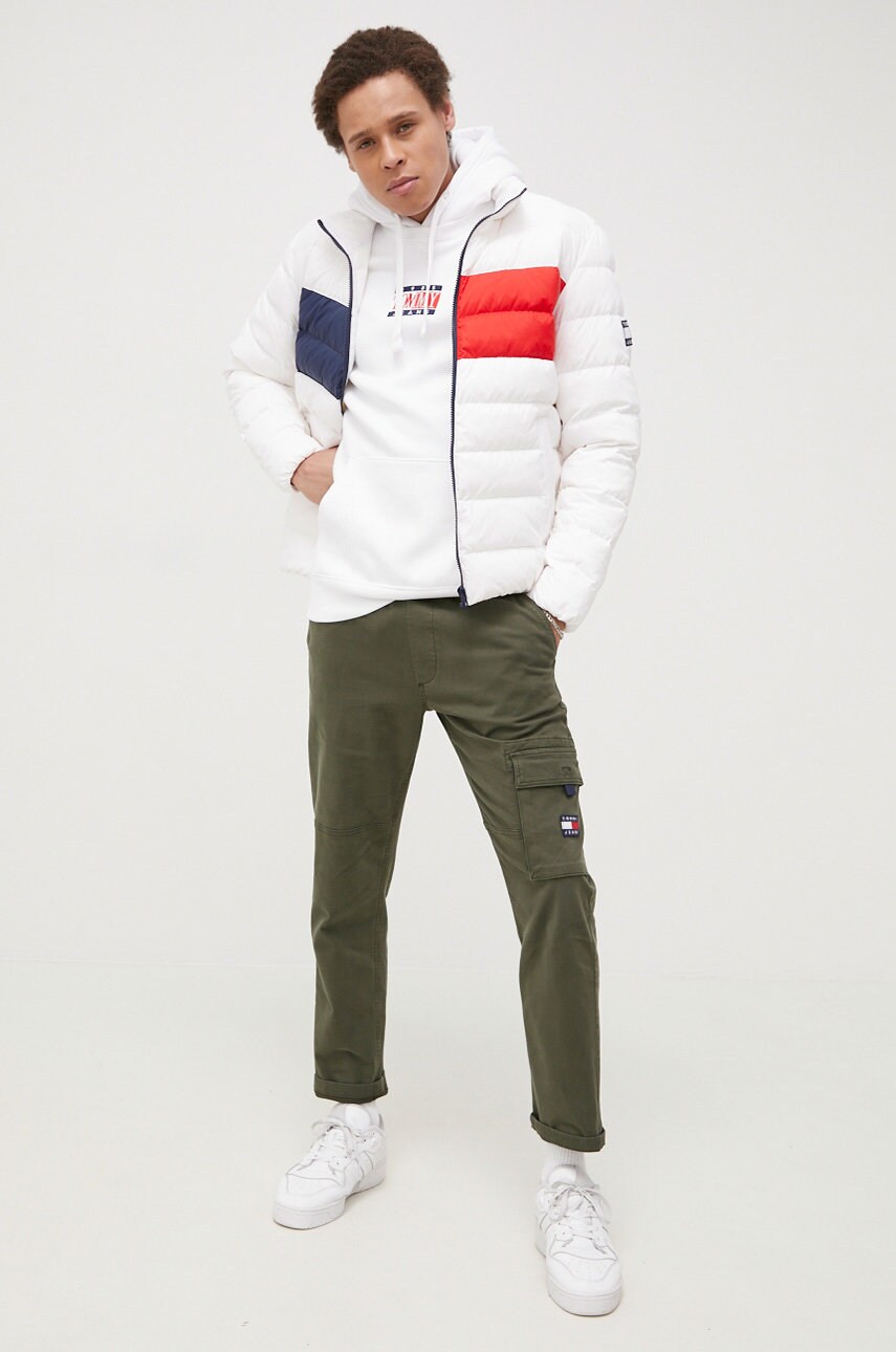 

Кофта Tommy Jeans чоловіча колір білий гладка