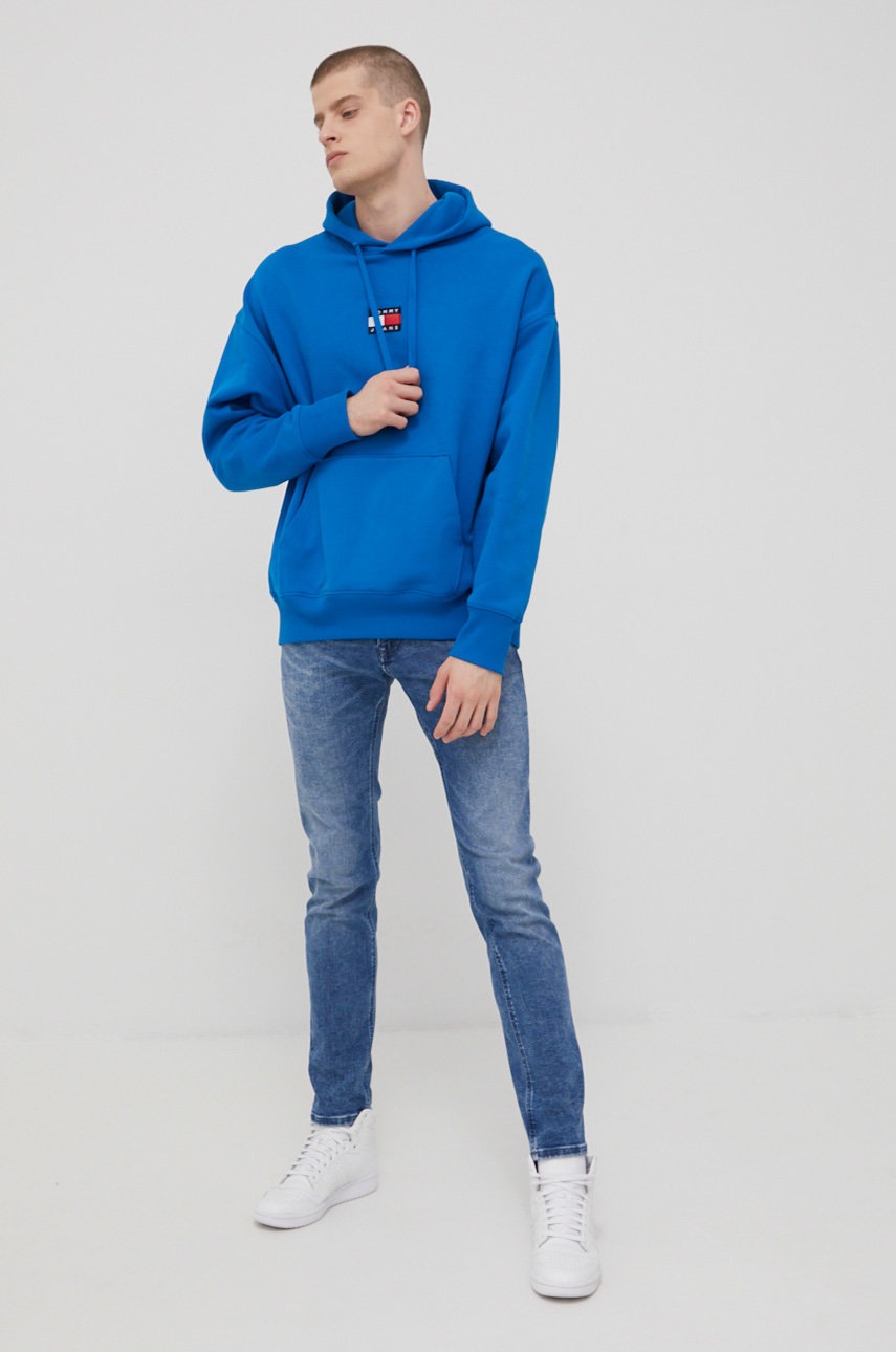 

Бавовняна кофта Tommy Jeans чоловіча з аплікацією