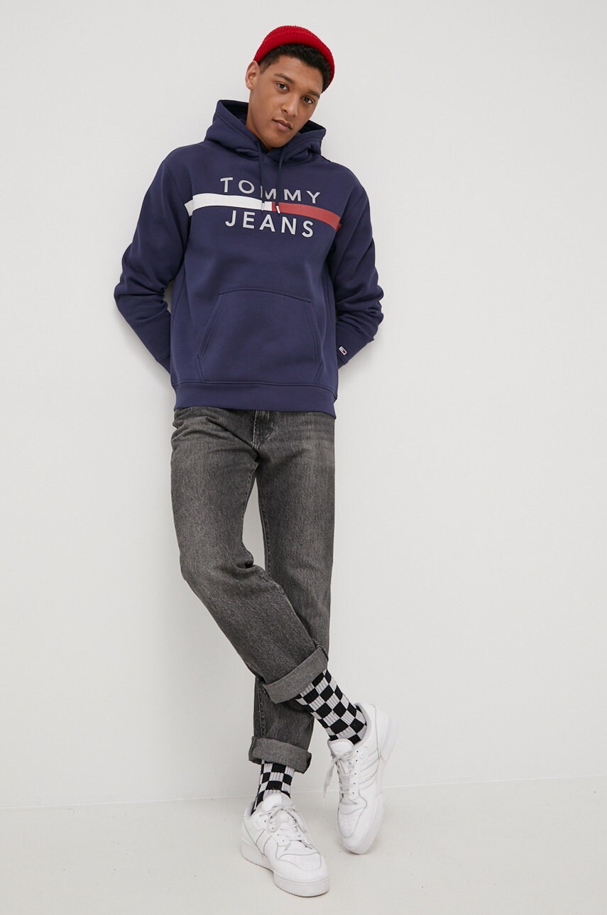 

Кофта Tommy Jeans мужская цвет синий меланж