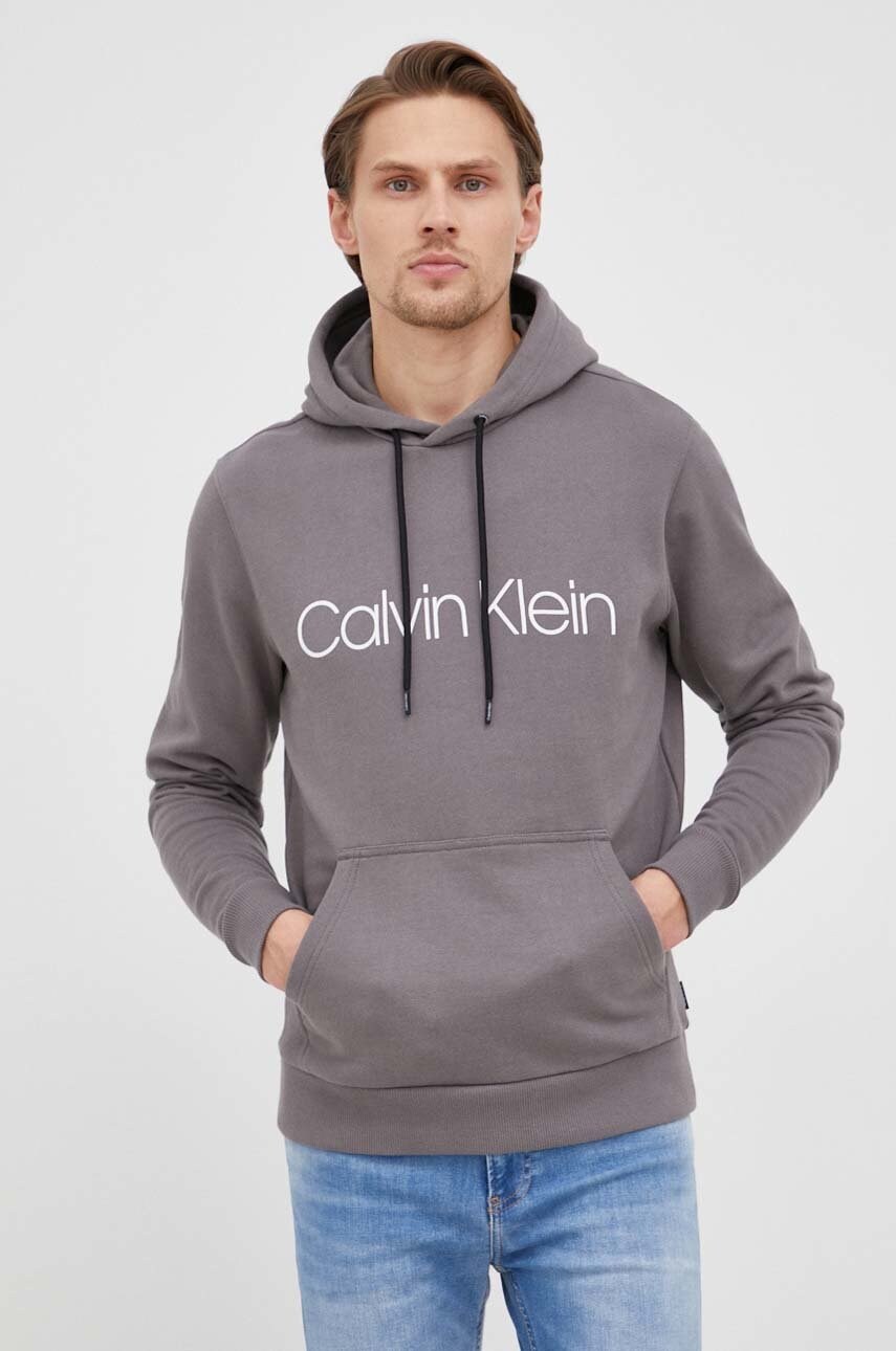 

Calvin Klein - Памучен суичър, Сив