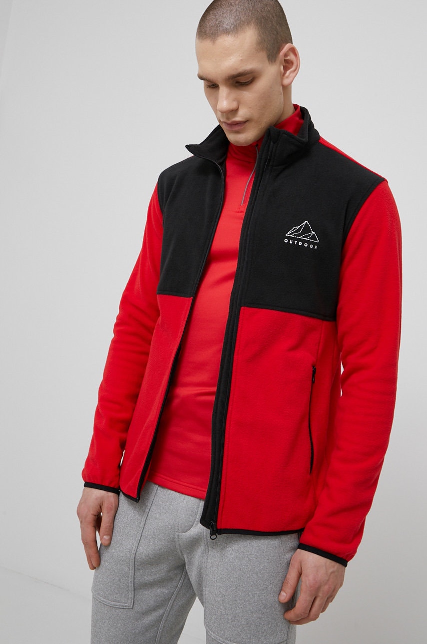 Produkt by jack & jones bluza barbati, culoarea rosu, neted