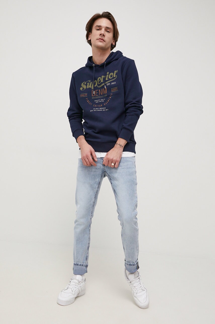 

Кофта Produkt by Jack & Jones чоловіча колір синій з принтом