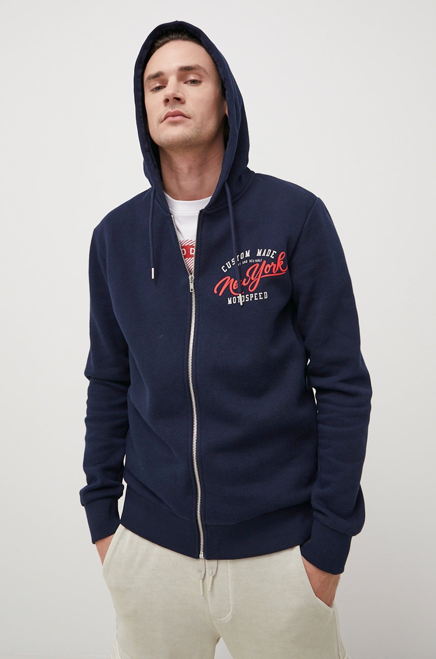 

Суичър Produkt by Jack & Jones мъжки в тъмносиньо с принт, Тъмносин