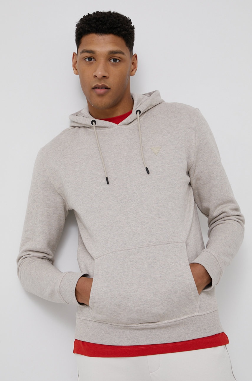 

Суичър Guess мъжки в меланж на бежово, Бежов