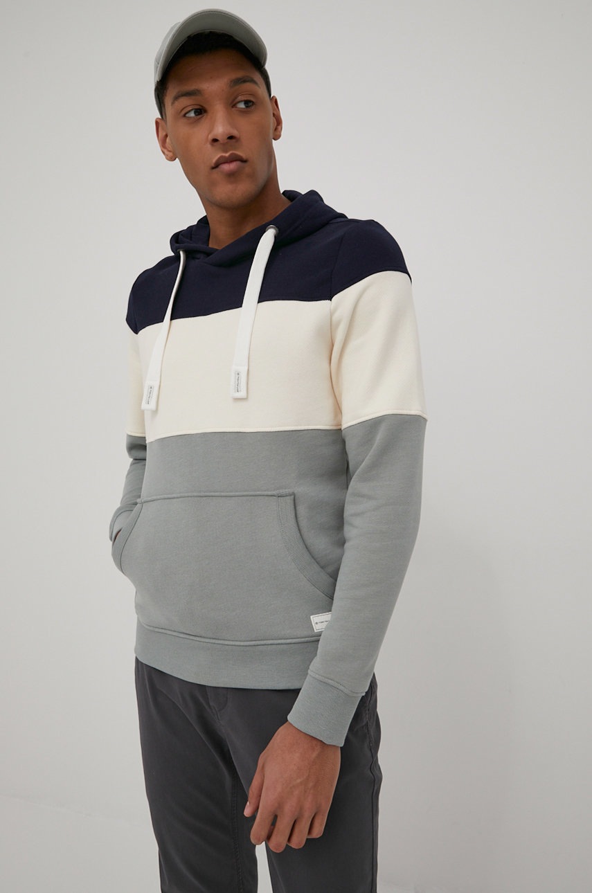 

Памучен суичър Tom Tailor мъжка в бежово с десен, Бежов