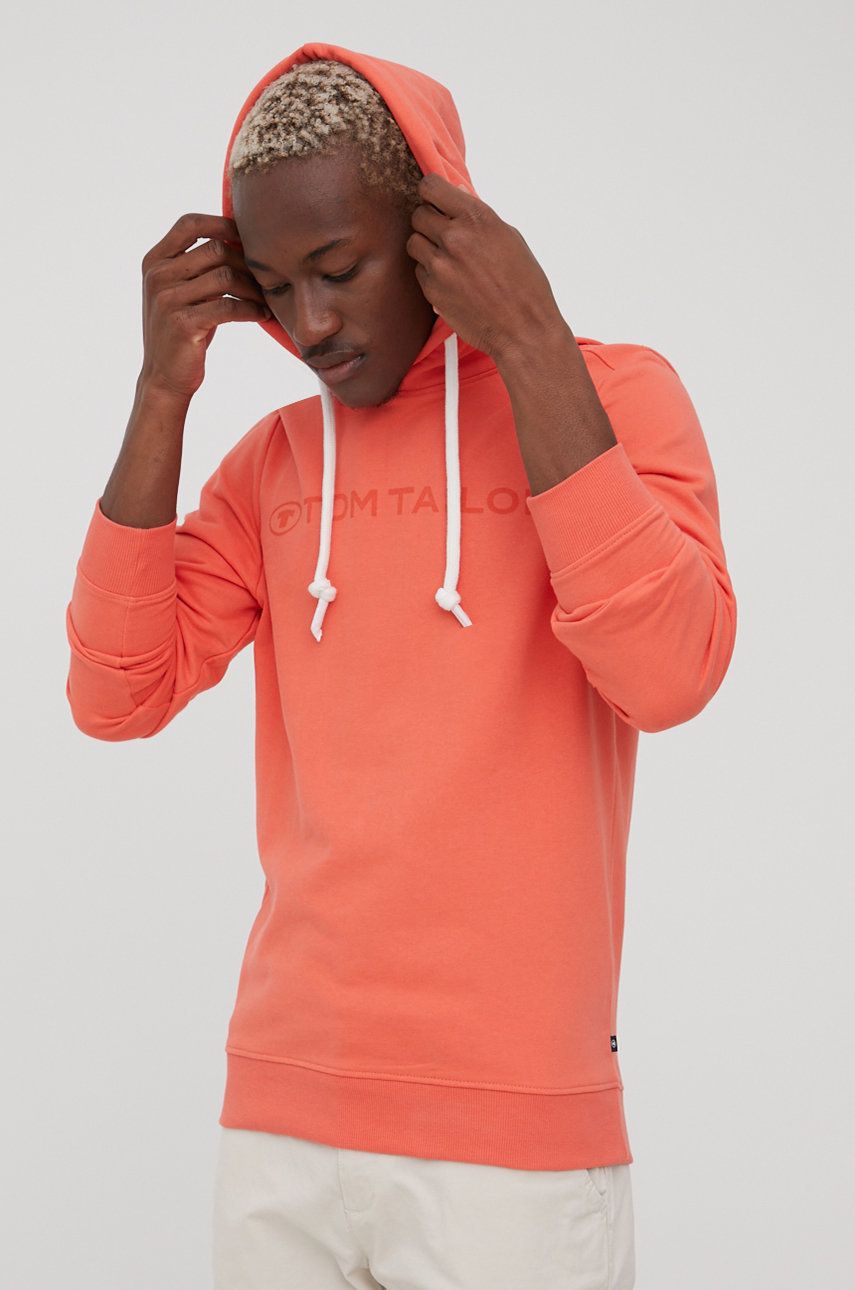 Tom Tailor bluza barbati, culoarea portocaliu, cu imprimeu 2022 ❤️ Pret Super answear imagine noua 2022