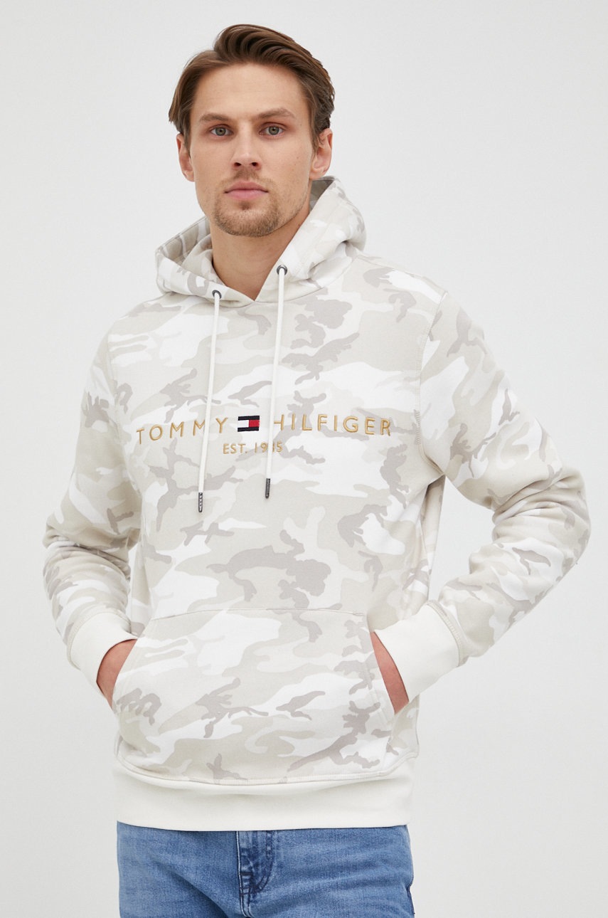 

Суичър Tommy Hilfiger мъжка в бежово с апликация, Бежов