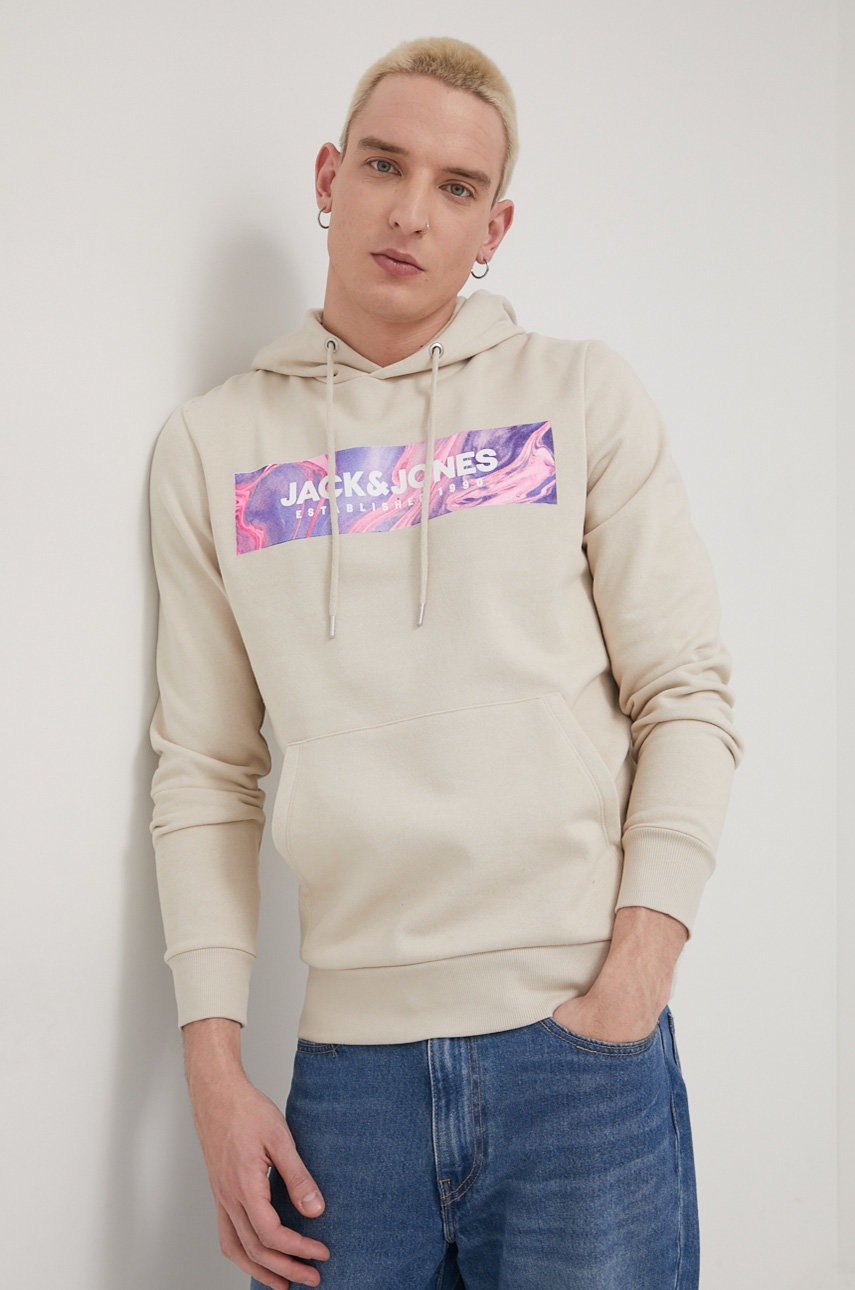 

Суичър Jack & Jones мъжка в зелено с принт, Зелен