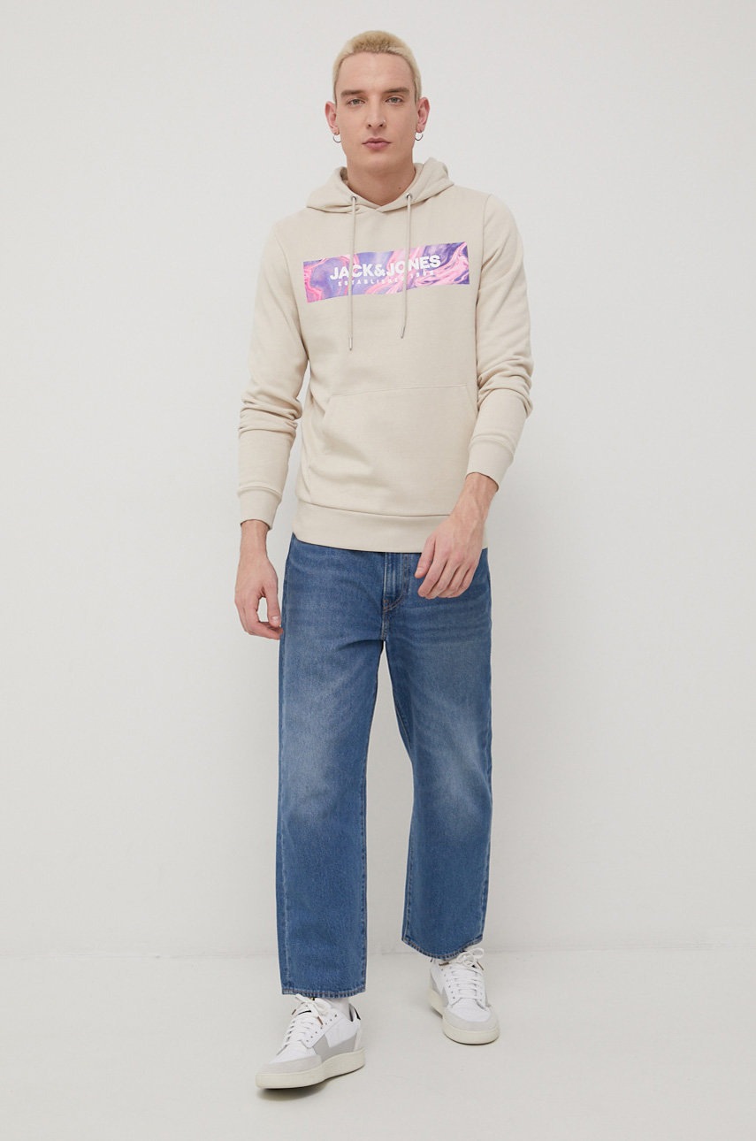 

Кофта Jack & Jones мужская цвет зелёный с принтом