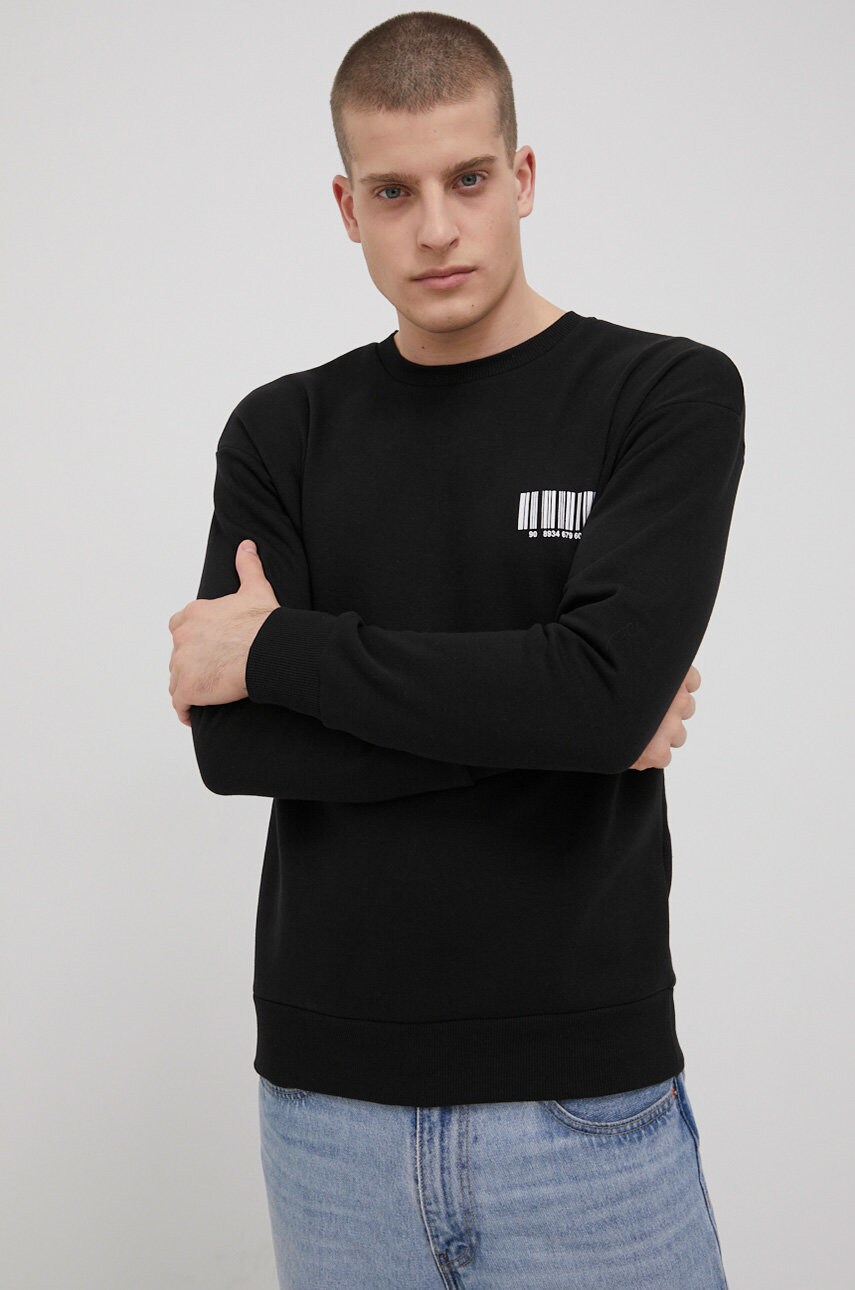 

Суичър Jack & Jones мъжка в черно с принт, Черен