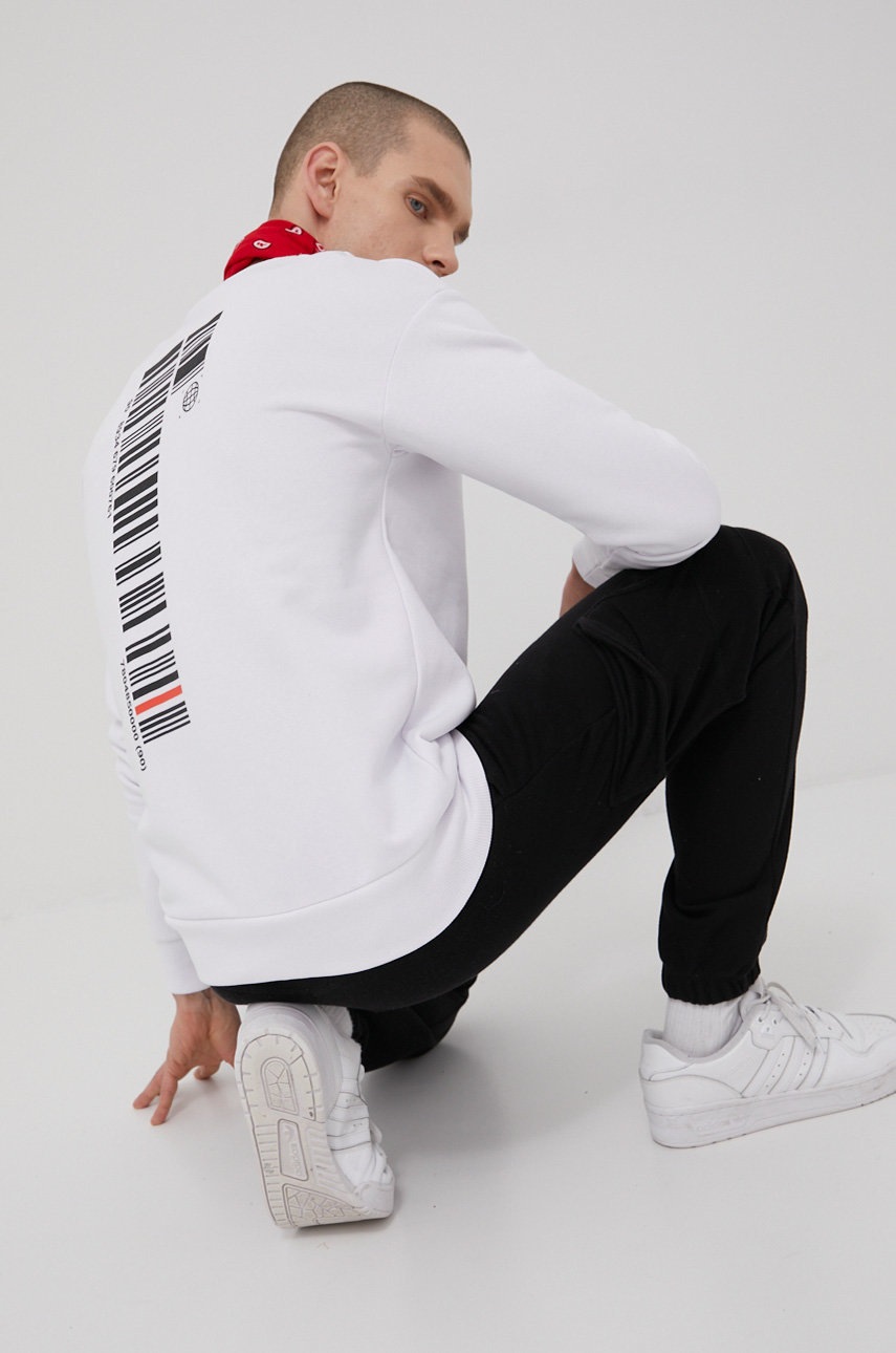 

Суичър Jack & Jones мъжка в бяло с принт, Бял