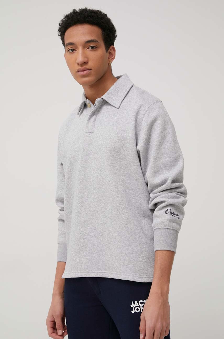 

Суичър Jack & Jones мъжка в сиво меланж на, Сив