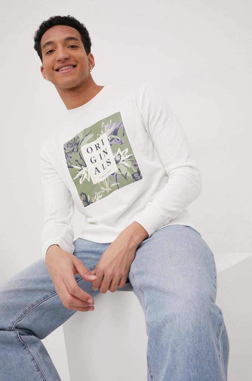 

Суичър Jack & Jones мъжка в бежово с принт, Бежов