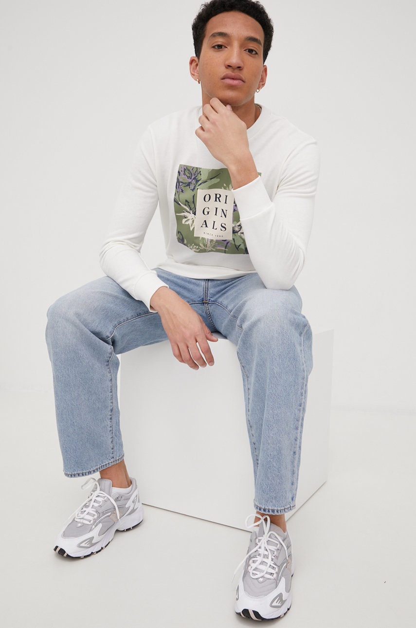 

Кофта Jack & Jones чоловіча колір бежевий з принтом