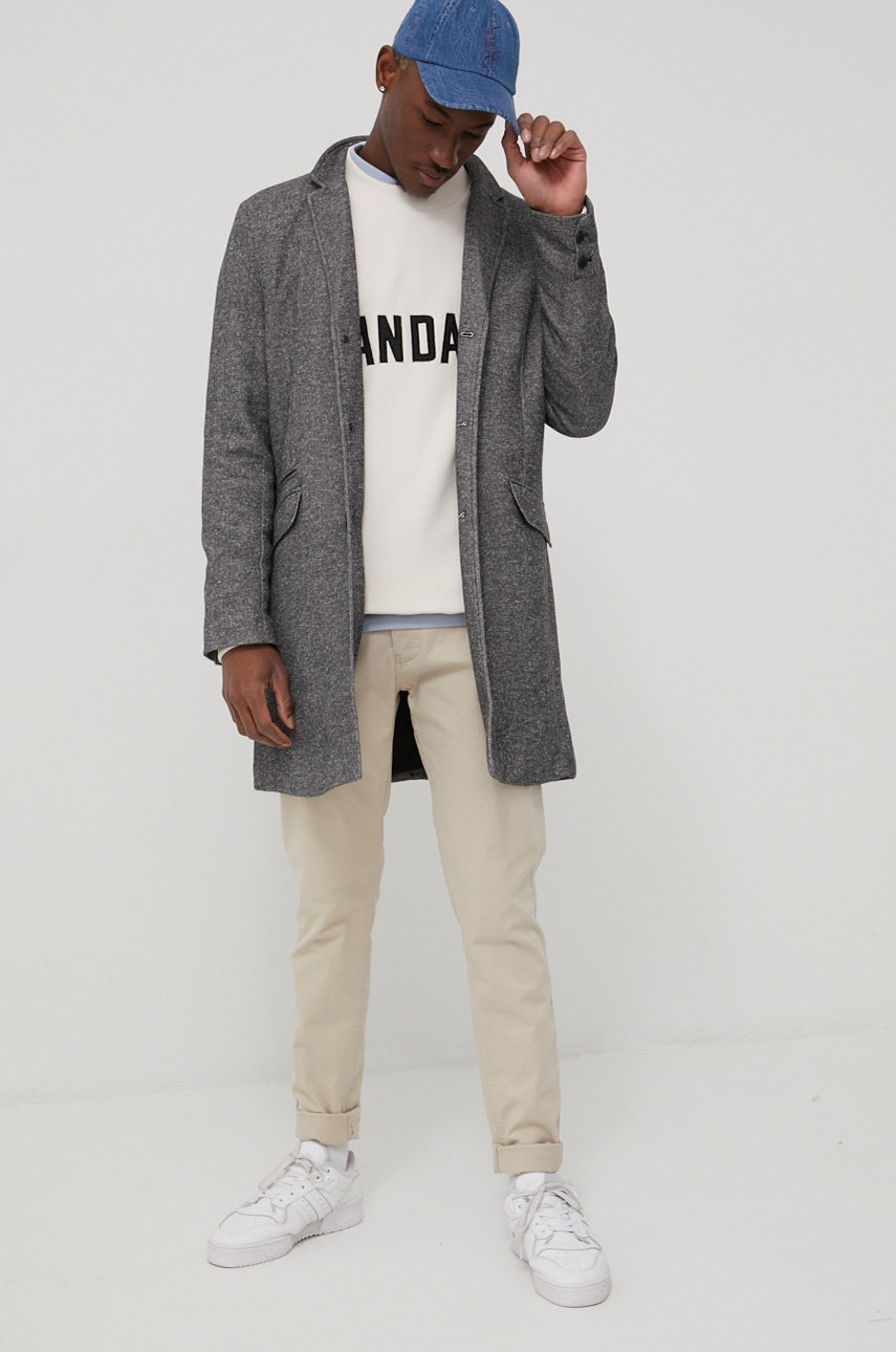 

Кофта Jack & Jones чоловіча колір бежевий з аплікацією