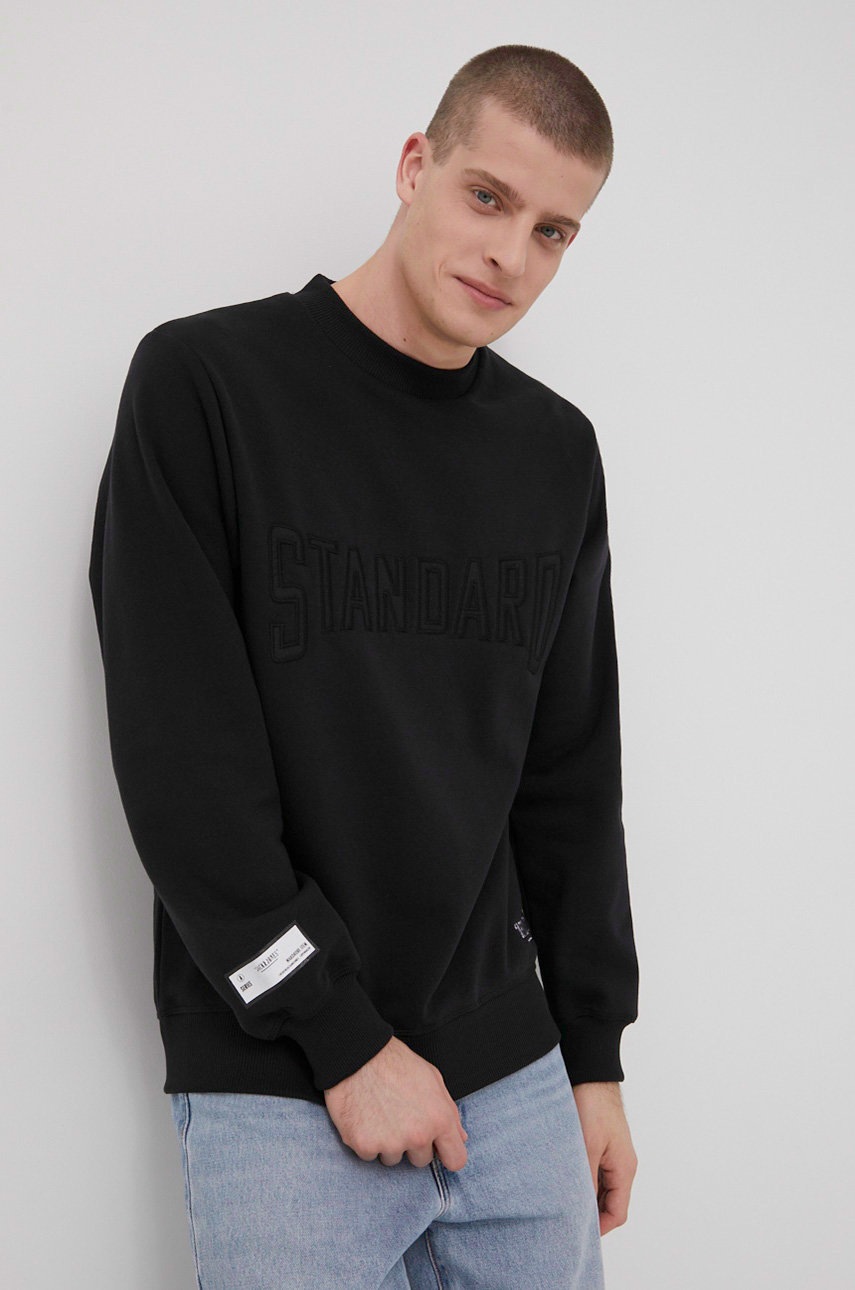

Суичър Jack & Jones мъжка в черно с апликация, Черен
