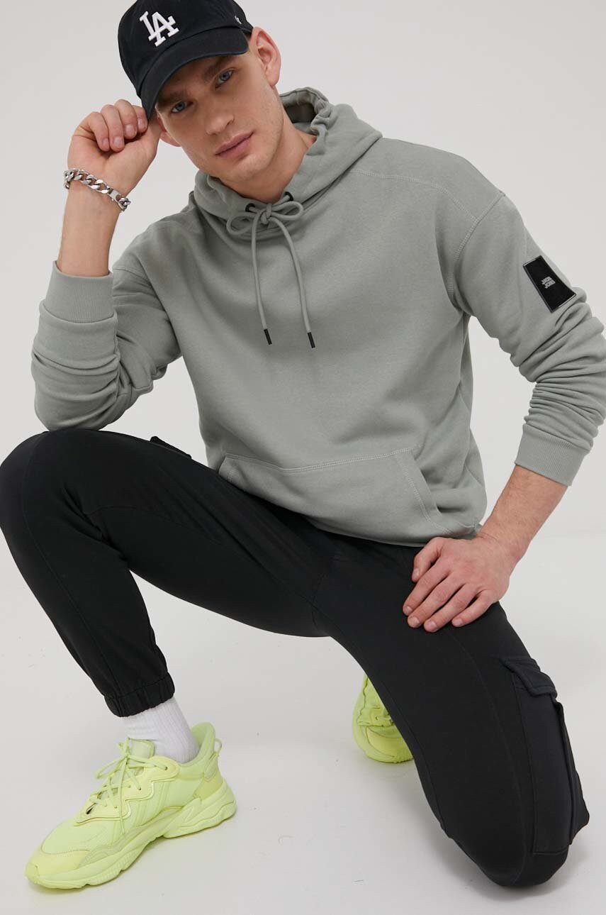 Jack & jones bluza barbati, culoarea verde, neted