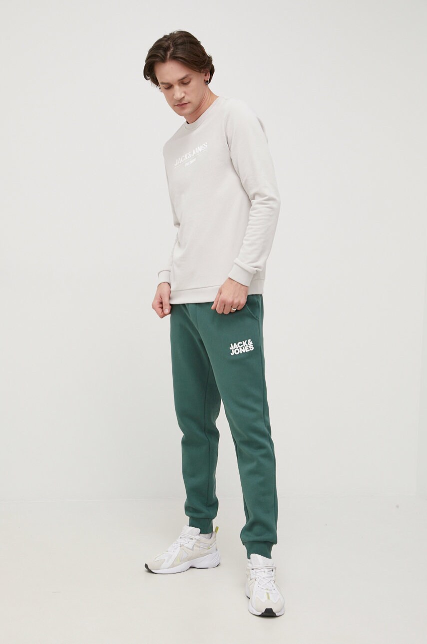 

Кофта Premium by Jack&Jones мужская цвет серый с принтом