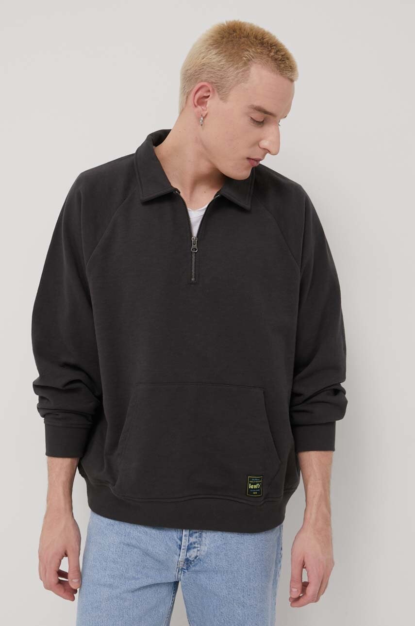 Levi's bluza barbati, culoarea negru, neted