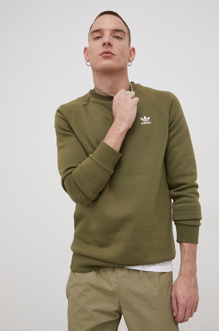 

Суичър adidas Originals мъжки в зелено с апликация, Зелен
