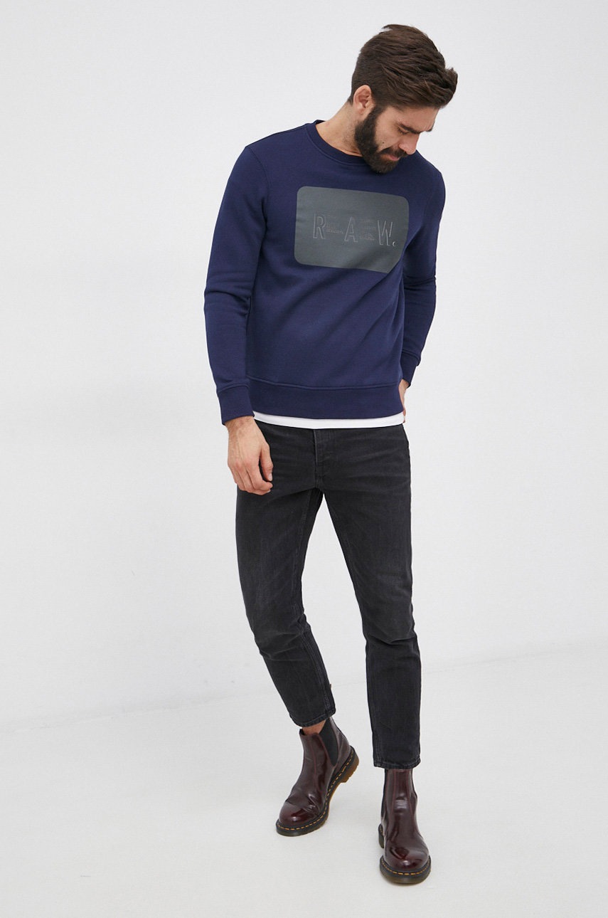 

Кофта G-Star Raw чоловіча колір синій з принтом