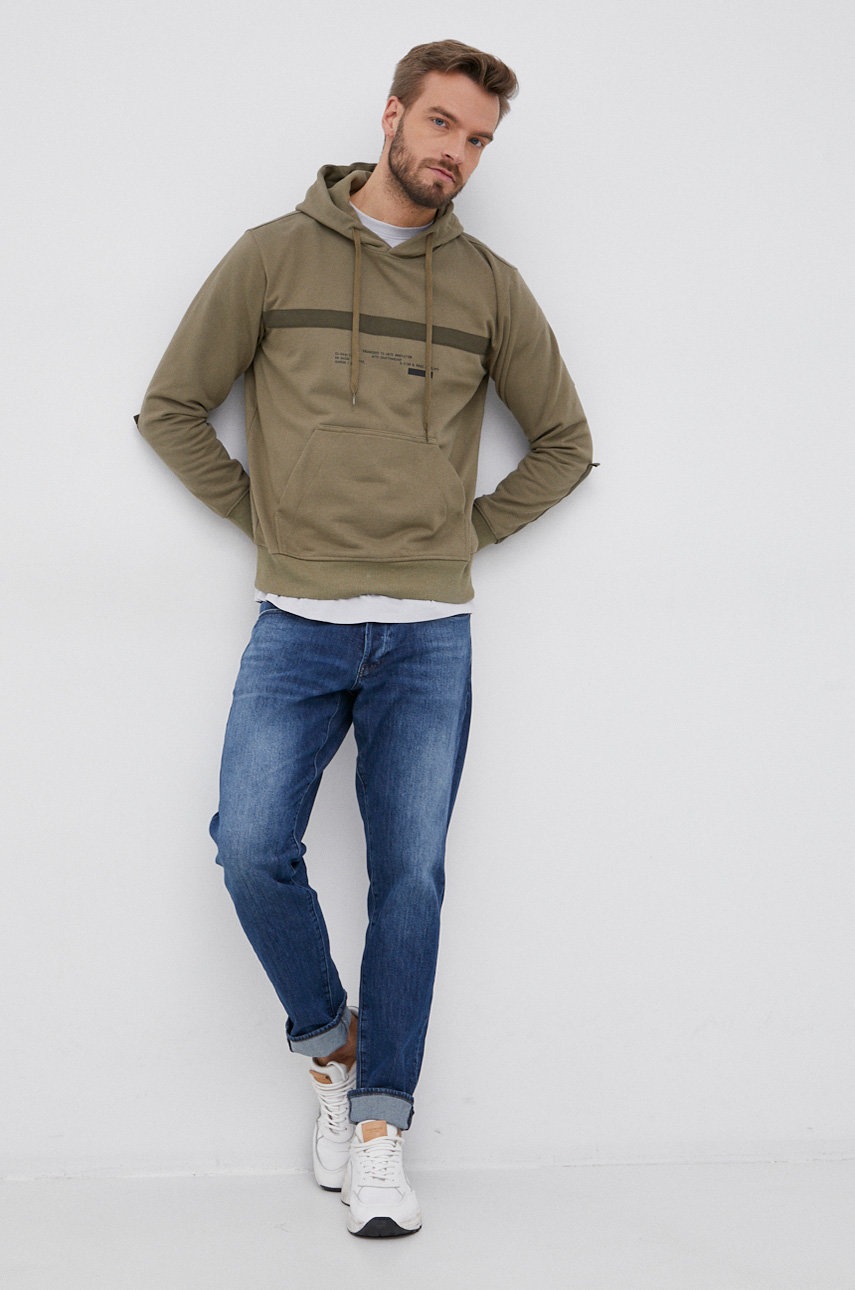 

Кофта G-Star Raw чоловіча колір зелений з аплікацією