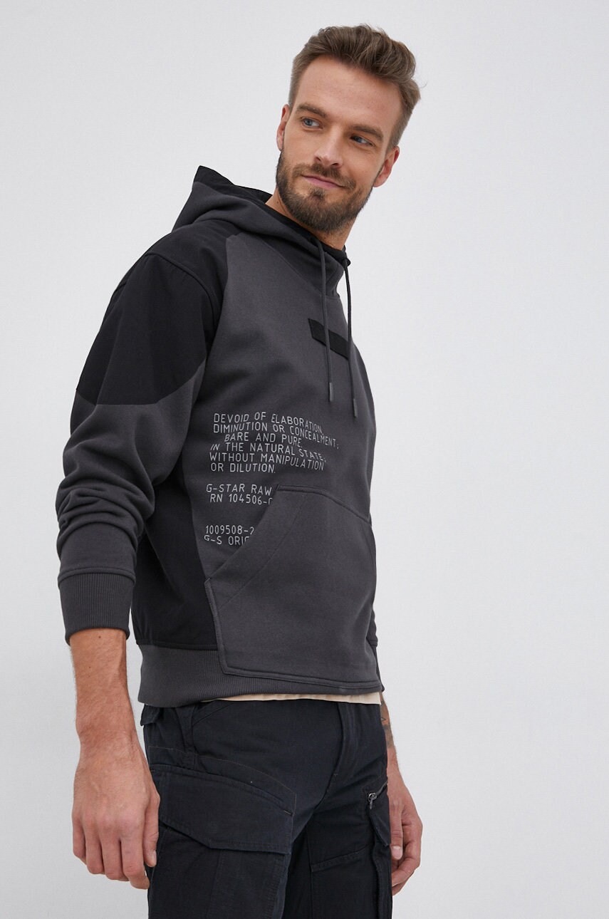 

Кофта G-Star Raw мужская цвет серый с принтом